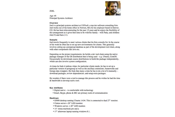 User Persona DB Architect