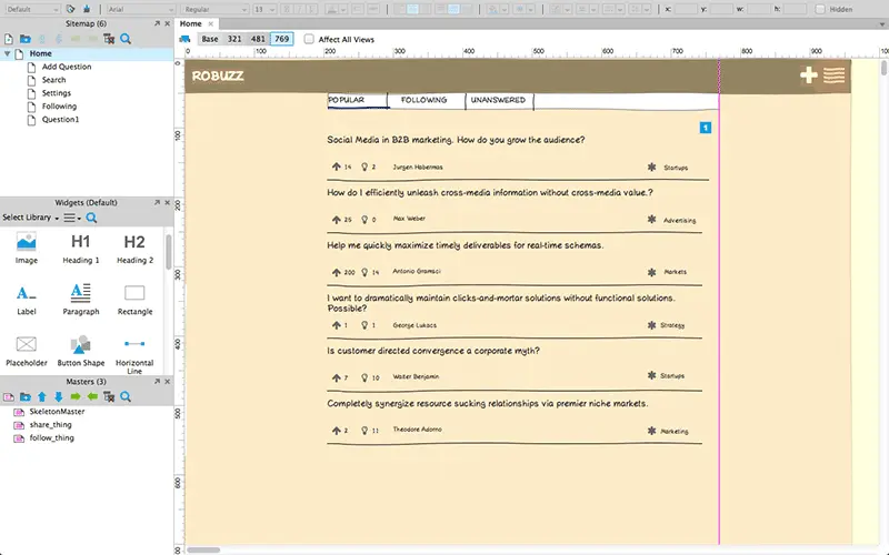 Wireframe (axure)